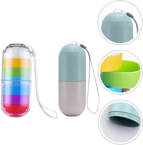 OFFIGAM 2 7 Pcs Weekly Day Pill Organizer Case with Sealed Compartments Portable Daily Pill Storage Box for Travel