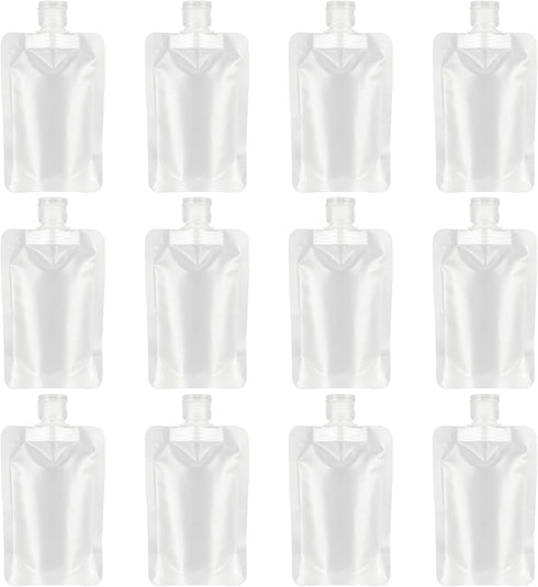 YASUOA 12 Pieces 100ml Leakproof Travel Pouches - TSA Approved Empty Stand Up Pouch for Toiletries
