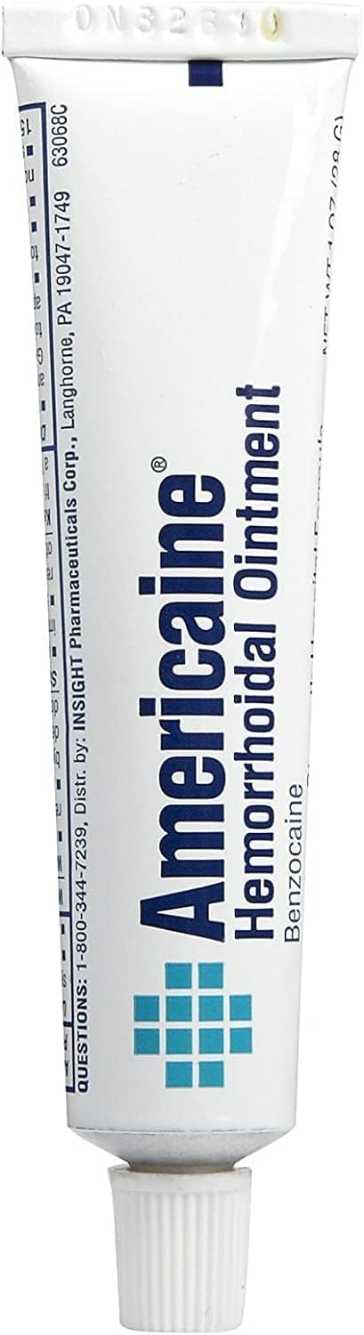 Americaine Hemorrhoidal Ointment, Maximum Strength 20% Benzocaine, 1 oz (Pack of 2)