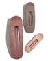 Kitsch 3pc Flat Hair Clips for Women, Terracotta Recycled Lay Flat Claw Clips for Thick Hair