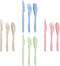 Wheat Straw Cutlery Set, Reusable Knives, Spoons, and Forks for 4, Perfect for Party, Travel, Picnic