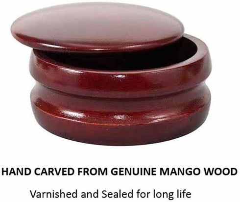 Parker Genuine Dark Mango Wood Shaving Soap Bowl, High Lustre Finish