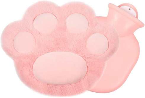 Rubber Hot Water Bottles for Pain Relief with Cute Faux Fur Cover
