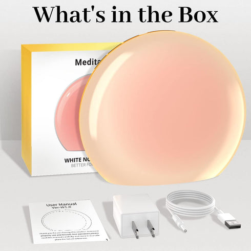 Meditation 30 12 10 32 4 White Noise Sound Machine with Soothing Sounds Colors Night Light Brightness Levels Volume