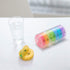 HPEORTONER 2 7 DANYING Large Pill Organizer Times a Day, Weekly Pill Box, AM PM Pill Case, Rainbow Pill Container Day