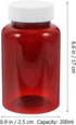 ULTECHNOVO Large Medicine Pill Bottles,Clear Pill Bottle Plastic Medicine Bottle Empty Reagent Bottle Chemical Containers with Caps for Liquid Solid Medicine 200ML