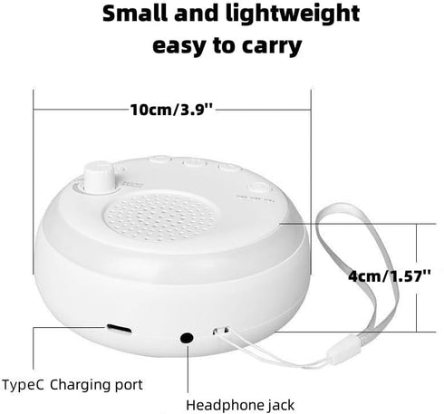 HHYING 16 3 Sound Machine Easysleep White Noise Machine with Soothing Sounds and Night Light, with Sleep Timer,Portable