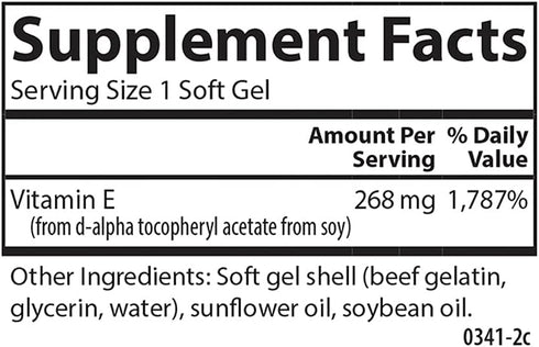Carlson Labs E-Gems Natural Vitamin E, 60 Softgels, 400 IU