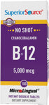 Superior Source No Shot Vitamin B-12, 5000 mcg, Sublingual Tablets, 100 Dissolvable Tablets