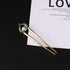Metal French Hair Pins for Women, Turquoise U Shaped Hair Pin for Thick Hair Buns and Twists