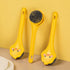 2 PCS Yellow Duck + Yellow Chicken Dish Brush Handle, Built-in Scraper for Pans, Pots, Kitchen Cleaning