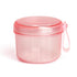 2024 Leak Proof Denture Bath Cup, Large Denture Case for Travel, Complete Clean Care for Dentures (Transparent Pink)
