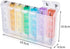 Organizer,28 7 Pill Compartments Portable Travel Pill Organizer Medicine Box Day Pill Box Vitamin Case Moisture-Proof
