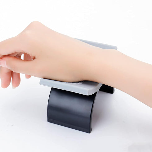 Ownsig Nail Arm Rest, U Shape Silicone Manicure Hand Pillow Pad, Nail Art Mat Holder, Black Nail Art Accessories
