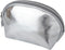 Small Makeup Bag, Cosmetic Bags for Women, Silver Leather Makeup Pouch