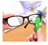 12 pcs Mini Sunglasses Microfiber Spectacles Cleaner Brush, Random Color