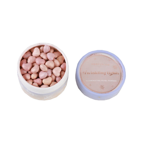 Profusion Cosmetics Frosted Snow Sparkle Illuminating Powder Puff Set, Vegan and Cruelty-Free for Effortless Radiance