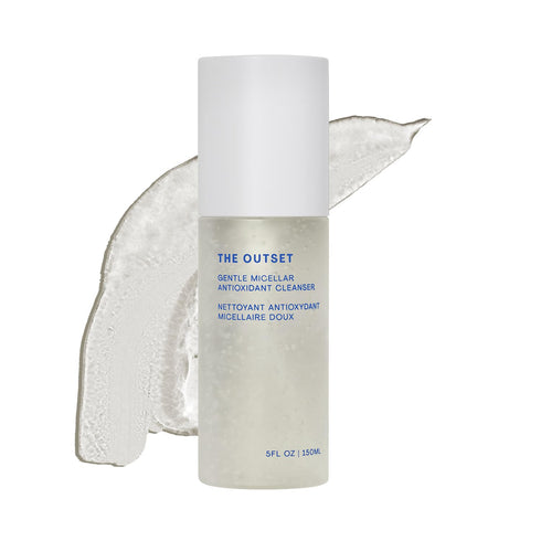 The Outset Gentle Micellar Antioxidant Cleanser - Gel Face Wash + Makeup Remover - Hydrating, Fragrance Free - 5 fl oz