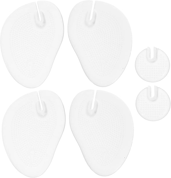 Forefoot Half Insoles Guard, Transparent Flip-Flops Cushions, Self-Adhesion Shoe Insoles, 3 Pairs