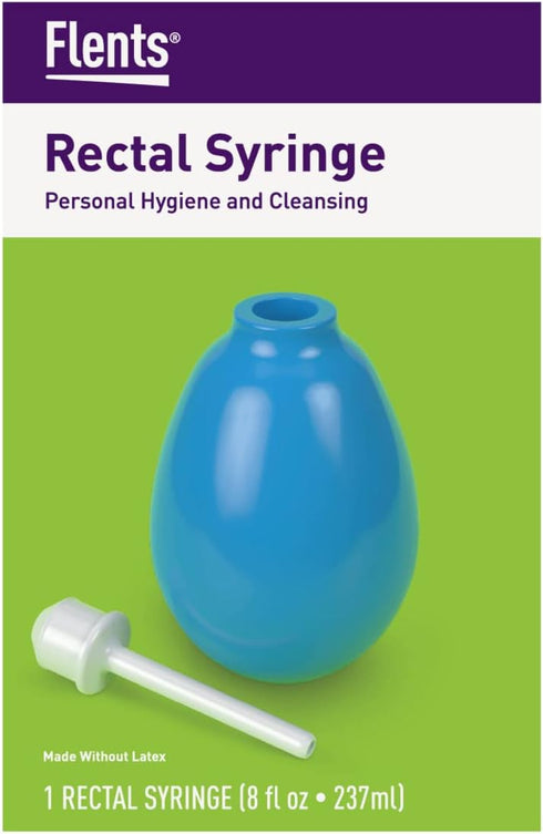 Flents Rectal Syringe, Reusable & Easy to Clean, Blue