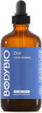 BodyBio Ionic Liquid Zinc Drops 2 oz | Immune Health & Cell Repair | Concentrated Liquid Zinc Supplement