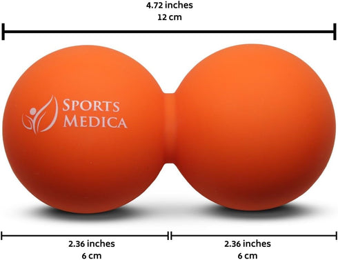 Peanut Massage Ball - Double Lacrosse and Peanut Ball Therapy | Trigger Point Deep Tissue Exercise | Back Muscle Foam