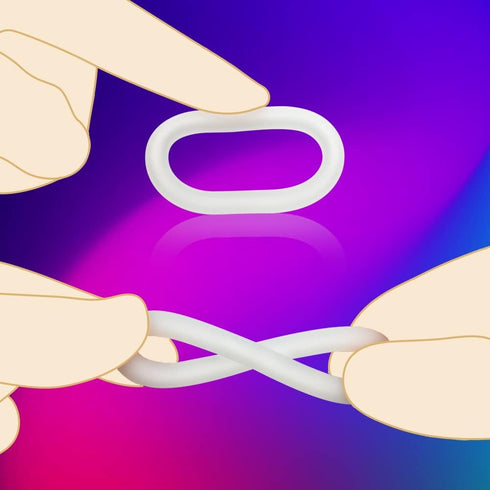 Set 3 Silicone Cock Ring Pcs Stretchy Penis Ring for Erection Enhancing Delay Ejaculation Sex Toy for Men