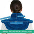 Microwavable Heat Pad for Neck and Shoulders, Weighted Moist Heating Wrap for Pain Relief, Blue