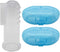 Baby Finger Toothbrush Set of 2, Silicone with 2 Cases in Blue, Toddler Training, Newborn Oral Massager for Kids