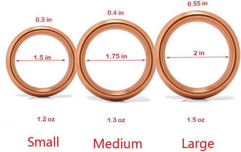 Metal Cock Testicle Ring Without Edges, Sexual Stimulation Device Prolonged Erection Sex Toy for Men (Gold, Medium)
