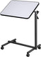 Kcelarec Bed Tray Overbed Table with Wheels, Rolling Tray Tables - Beds Side