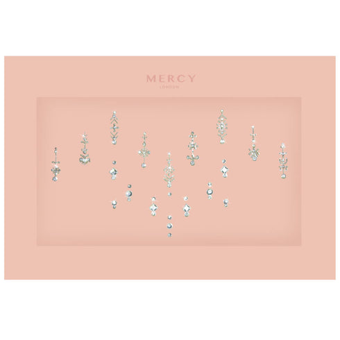 Priyanka Silver Bindis MERCY LONDON Crystal Indian Bindi Face Jewels, Gold Silver Multi Packet Bridal