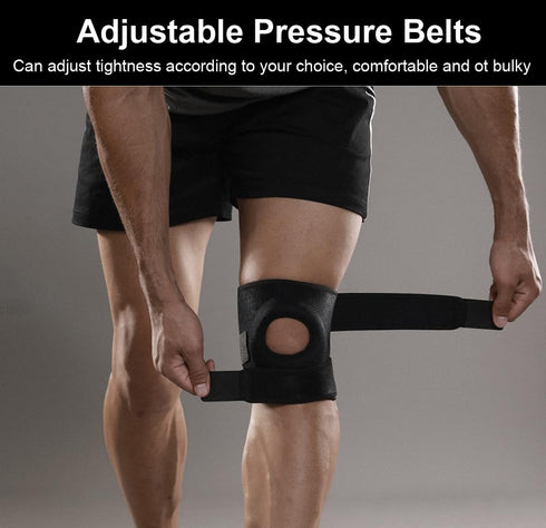 Knee Brace for Men and Women, Patellar Tendon Support Strap, Compression Sleeve for Knee Pain Relief (Gray)