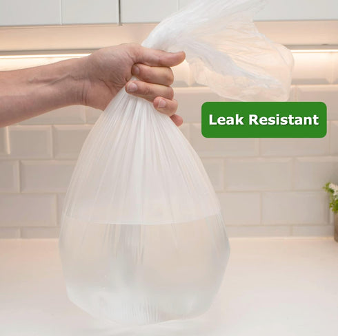 7-10 Gallon Clear Garbage Bags, 110 Bags, 29" x 24" Extra Large Medium Kitchen Trash Can Liners for Home and Office