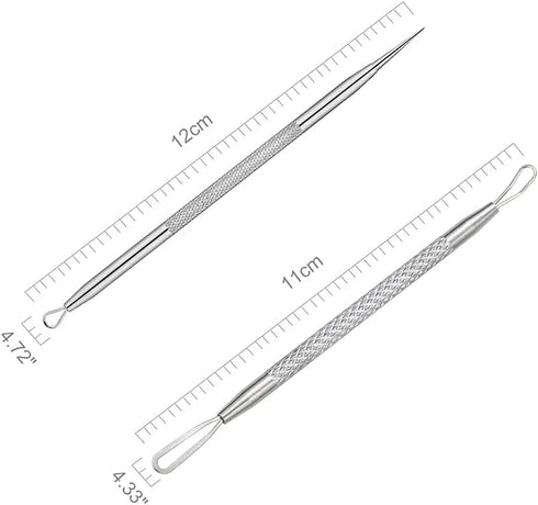 La chat Pimple Extractor Tools, Blackhead Remover, Acne Removal Kit for Blemish and Whitehead Treatment (2PCS)