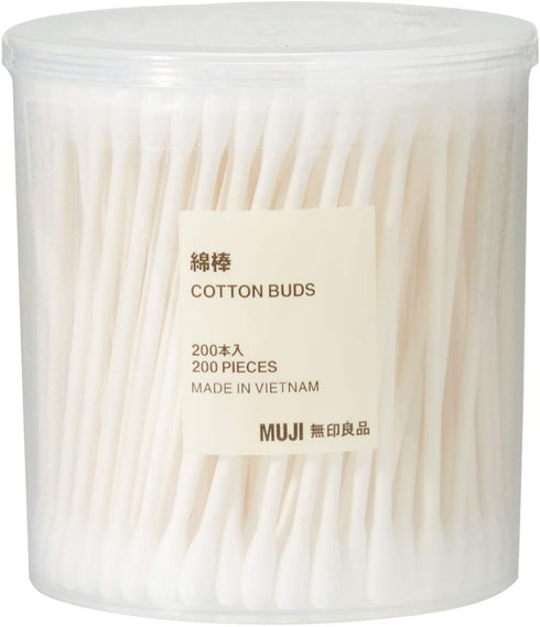 Muji Cotton Buds, 200pcs, White Color