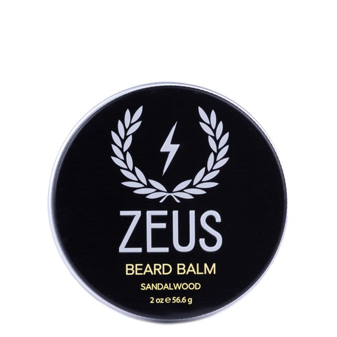 ZEUS Beard Balm, Natural Beeswax & Shea Butter Conditioner for Facial Hair, 2 oz, Sandalwood