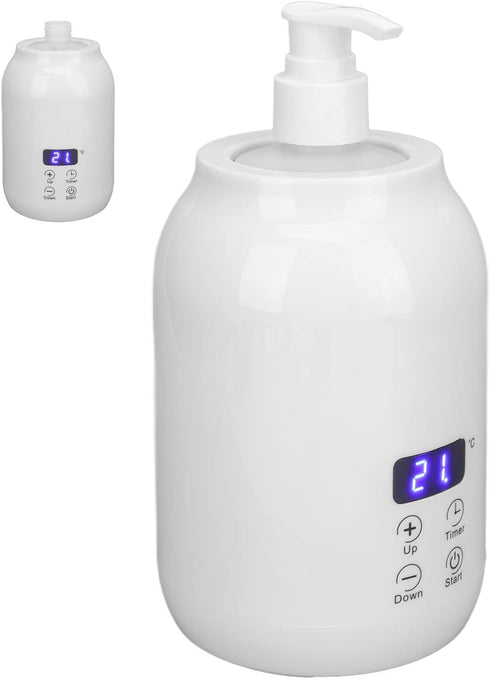 Pissente 110-240V Essential Oil Heater, Massage Oil Heater LED Display Touch Control Temperature Adjust Single Bottle