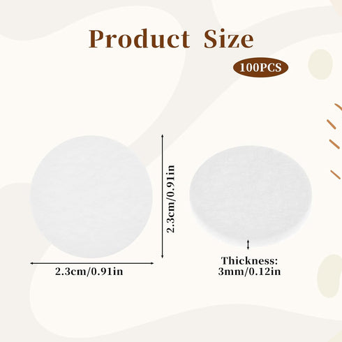 SynHHergyx 100 1 Inch Diffuser Refill Pads, Pcs Round Essential Oil Diffuser Pads Mini Microfibre Perfume Diffuser-Pad