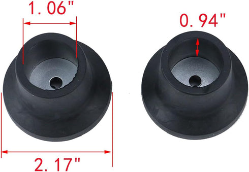 MY MIRONEY 2PCS Black Wheel Replacement Glide Caps for Wheelchairs, Walkers, PVC Front Wheels with Mounting Screws