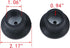 MY MIRONEY 2PCS Black Wheel Replacement Glide Caps for Wheelchairs, Walkers, PVC Front Wheels with Mounting Screws