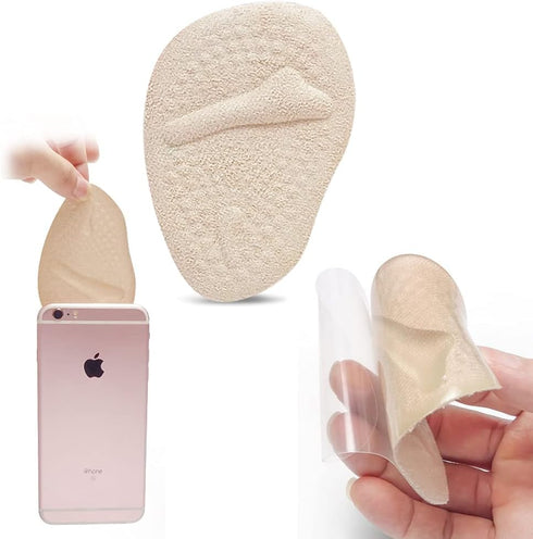 Kefee Metatarsal Pads - 12 pcs Soft Forefoot Pads, High Heel Inserts, Shoe Filler for Too Big Shoes Women, Beige,