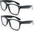2 Pairs Reading Glasses - Comfortable Stylish Simple Readers (2 Black Pairs, 1.5x)