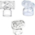 NUHUi 3 Pcs Handheld Magic Wand Attachments Accessories Massage Stick Headgear Massager Cap