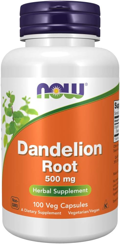 NOW Supplements Dandelion Root 500 mg - Herbal Supplement - 100 Veg Capsules