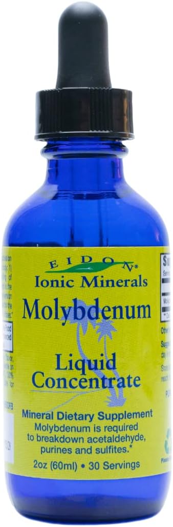 Eidon Ionic Minerals Liquid Molybdenum Supplement - Liquid Ionic Minerals, Molybdenum Drops, All Natural, No Added Sugars, Supports Biologicial Processes, Mineral Supplements, 2 oz