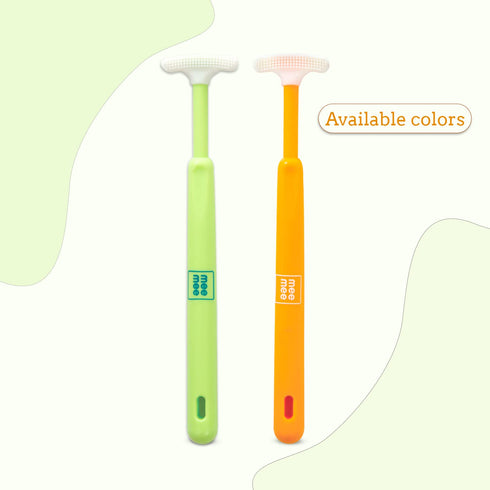 Mee Mee 6+ Tongue Cleaner for Baby | Tender Baby Oral Cleaner Toothbrush with Silicone Scraper | Suitable from Months |