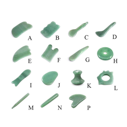 TOP SEWING Jade Acupuncture Pen Deep Tissue Gua Sha Massage Tools Natural Facial Tool Manual Acupuncture Massage Pen