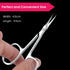High Grade 440C Japanese Steel Cuticle Scissors, Precise Pointed Tip for Grooming, Matte Silver, Men & Women