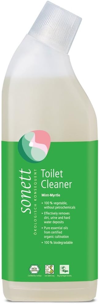 Sonett Organic Toilet Cleaner Mint-Myrtle,(25fl Oz/ 750ml) Effectively removes dirt, urine and